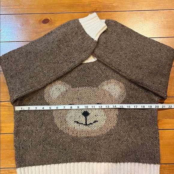 Luna Ivy /Anthropologie Teddy Bear Brown Sweater Size S EUC - Picture 10 of 11